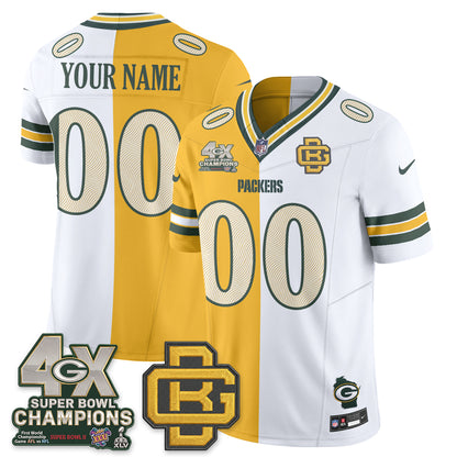 GB Rivalries Split Edition Vapor Custom Jersey - Stitched