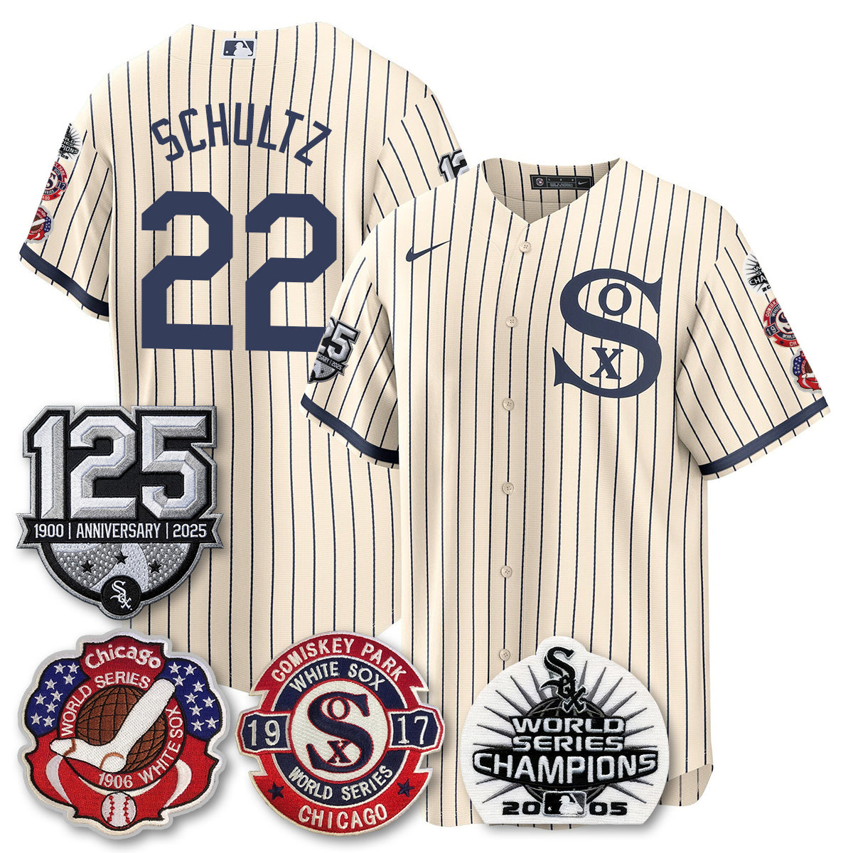 CWS 125th Anniversary - W.S Champions Edition Vapor Jersey - Stitched