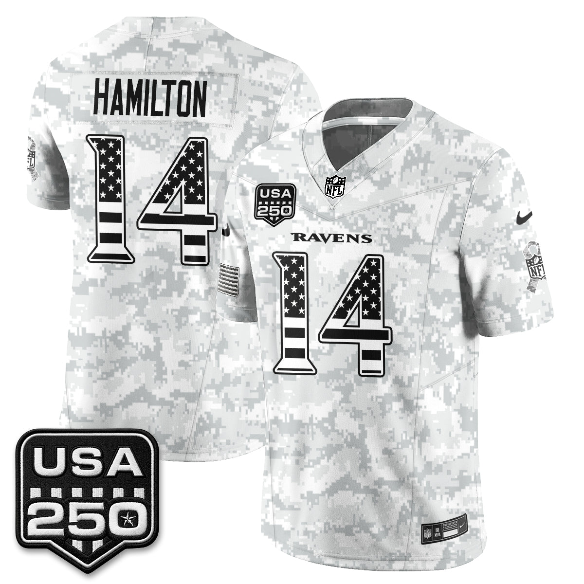 Baltimore Ravens 2026 Salute to Service Vapor Jersey - Stitched