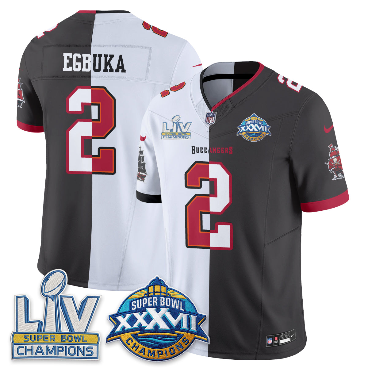 Tampa Bay Buccaneers S.Bowl Split Edition Vapor Jersey - Stitched