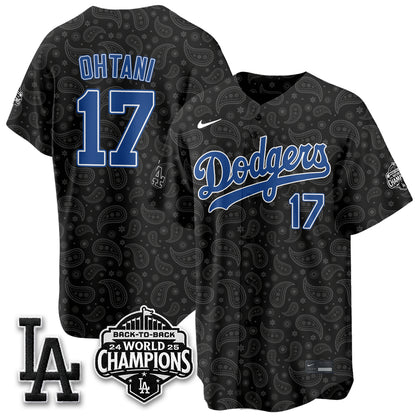 Los Angeles Dodgers Paisley Vapor Jersey - Stitched