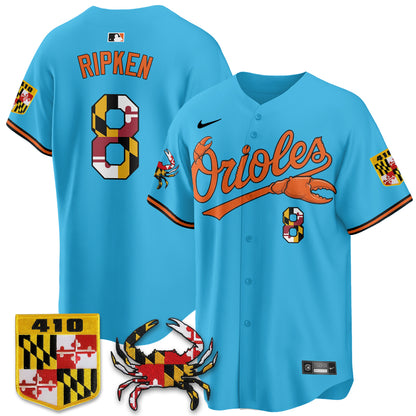 Baltimore Orioles Crab x Maryland Vapor Limited Jersey - Stitched