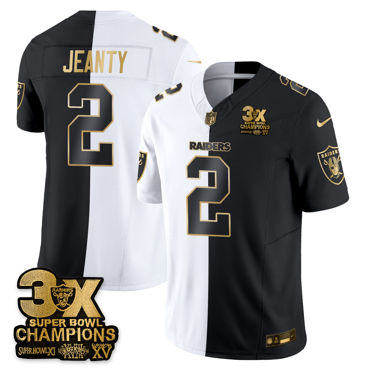 Las Vegas Raiders Split Edition Vapor Jersey - Stitched