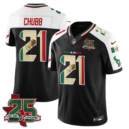 Houston Texans 25 Seasons Mexico Style Vapor Jersey - Stitched