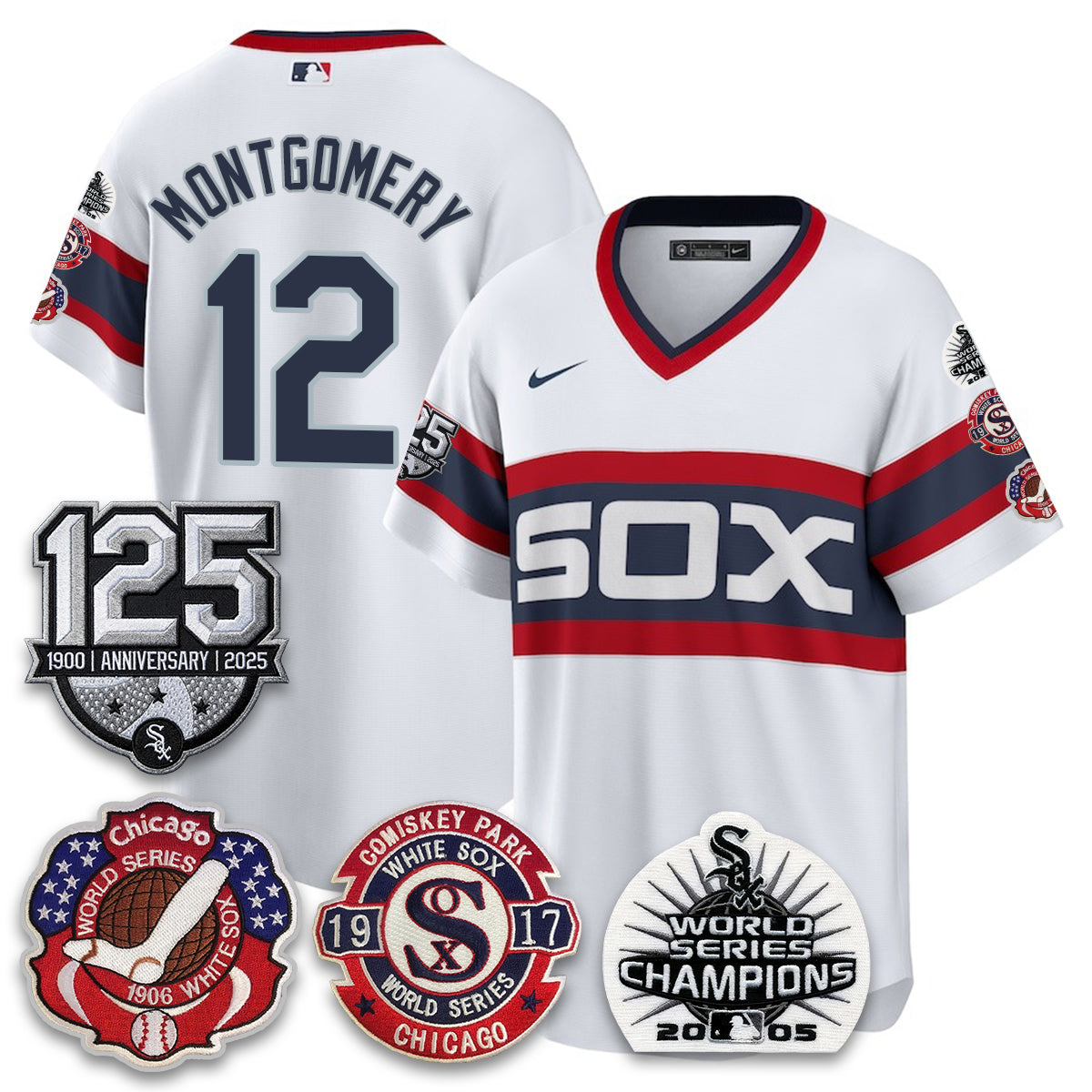 CWS 125th Anniversary - W.S Champions Edition Vapor Jersey - Stitched