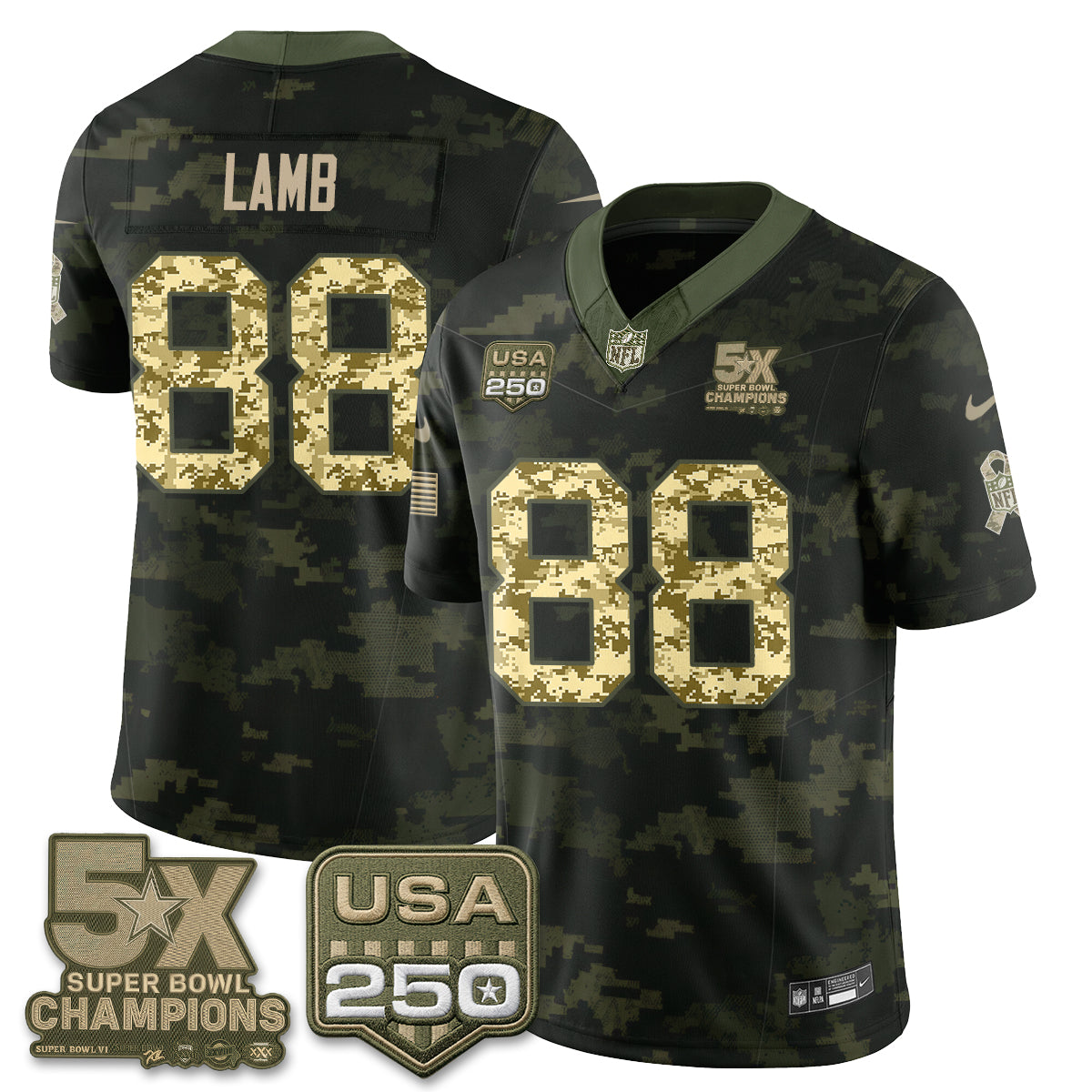 Dallas Cowboys 2026 Salute to Service Edition Vapor Jersey V2- Stitched