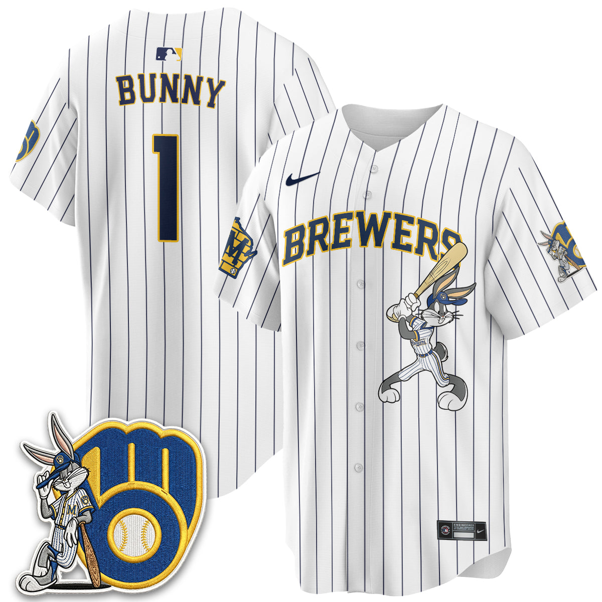 Milwaukee Brewers Bunny Edition Vapor Jersey - Stitched N1