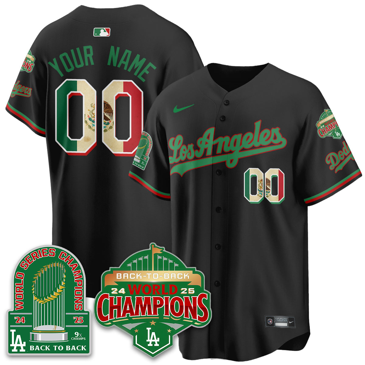 CUSTOM LAD Mexico Vapor Limited Jersey - 9x & B2B Champs - All Stitched