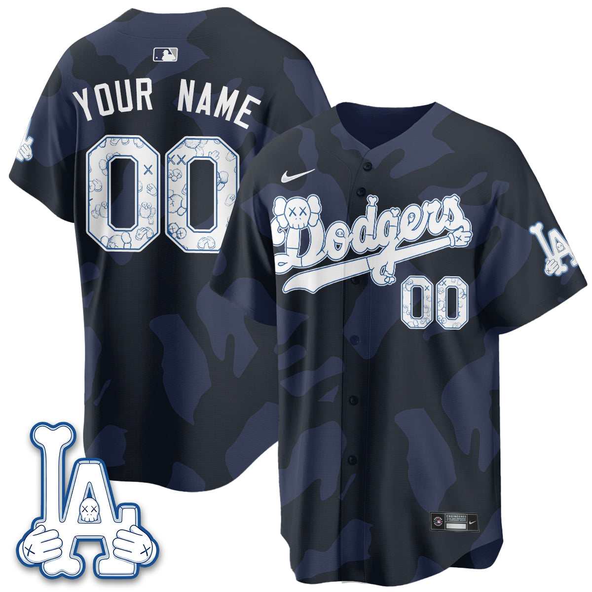 Los Angeles Dodgers x KAWS Edition Vapor Custom Jersey V2- Stitched