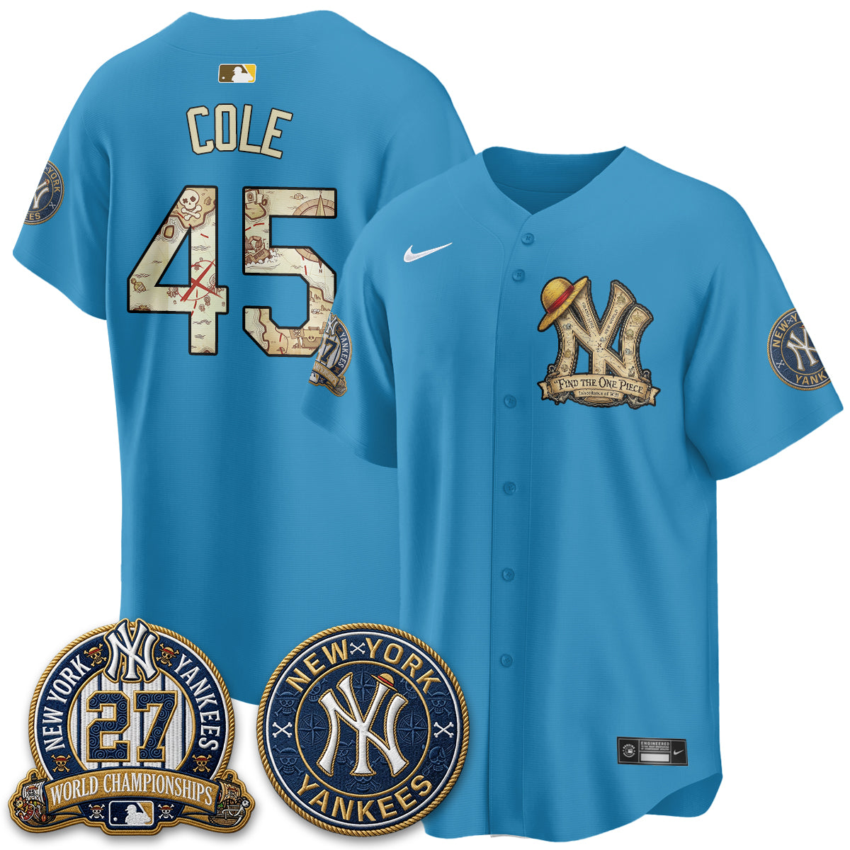 New York Yankees x OP Japanese Cartoon Limited Jersey -  Stitched