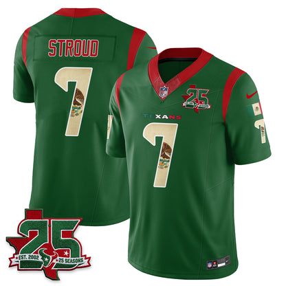 Houston Texans 25 Seasons Mexico Style Vapor Jersey - Stitched