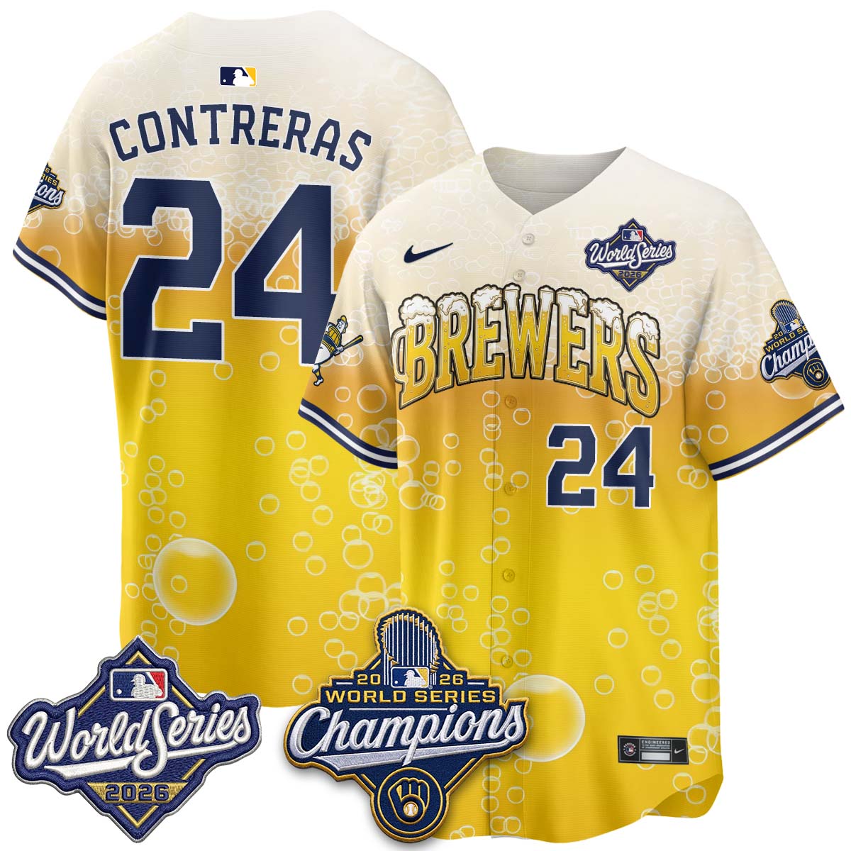 MIL "Pitcher & Pint" 2026 WS Champions Vapor Jersey - Stitched