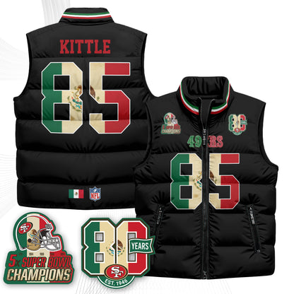 SF Mexico Style Puffer Vest - Printed