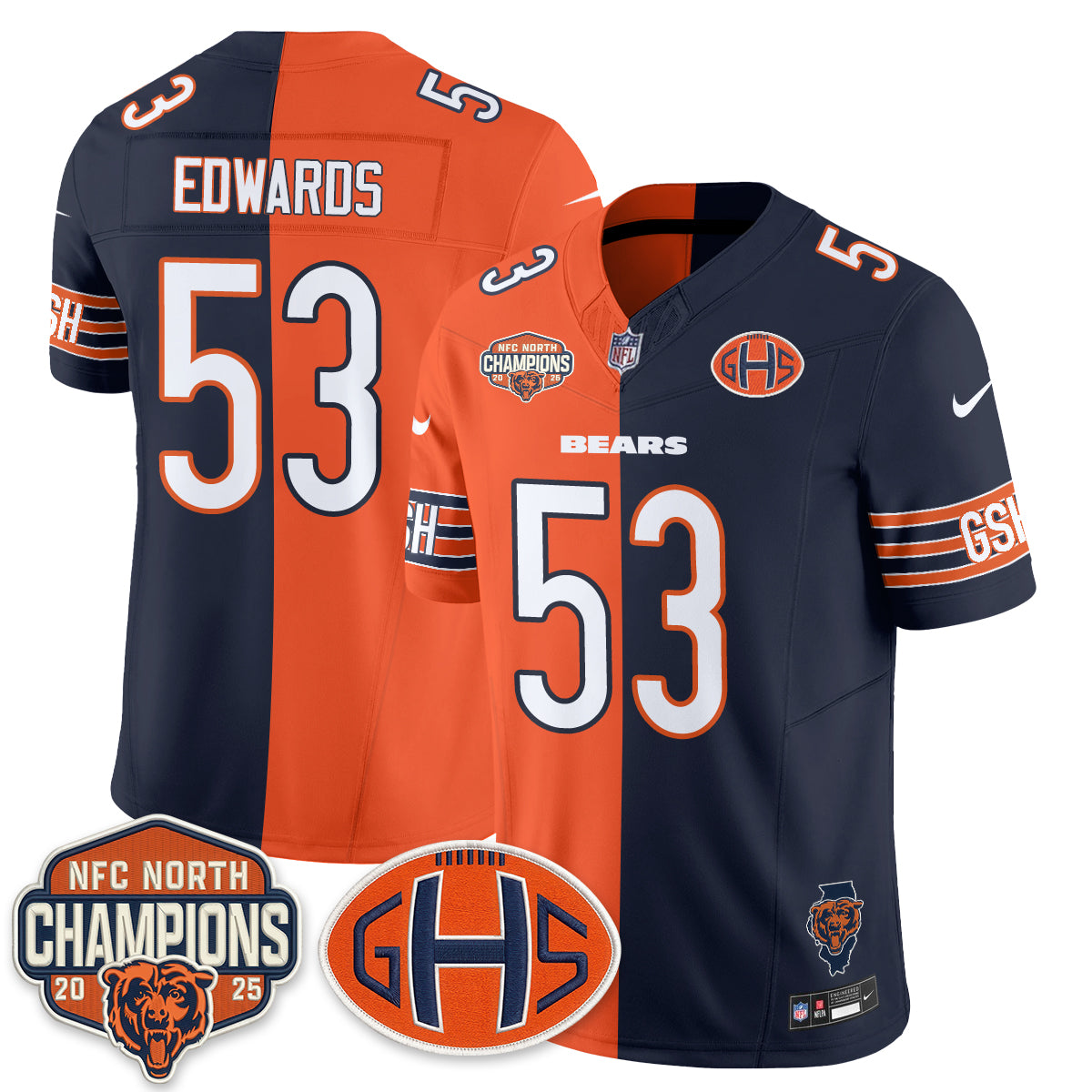 Chicago Bears 2026 Split Edition Vapor Jersey - Stitched