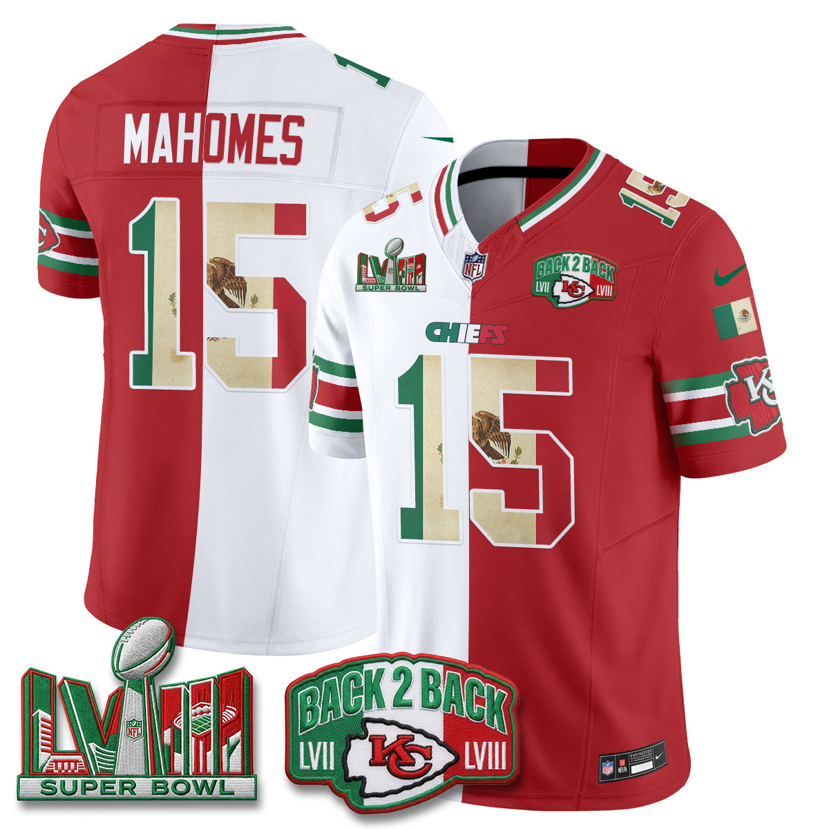KC Mexico Split Edition Vapor Jersey - Stitched