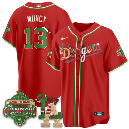 Los Angeles Dodgers 2026 Christmas Edition Vapor Jersey- Stitched