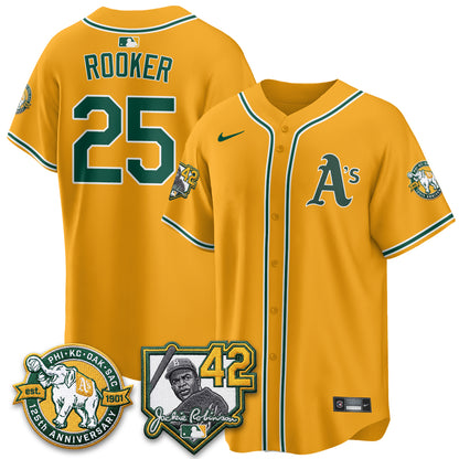 OAK 2026 Jackie Robinson Day - Celebrating 125 Years Limited Vapor Jersey - All Stitched