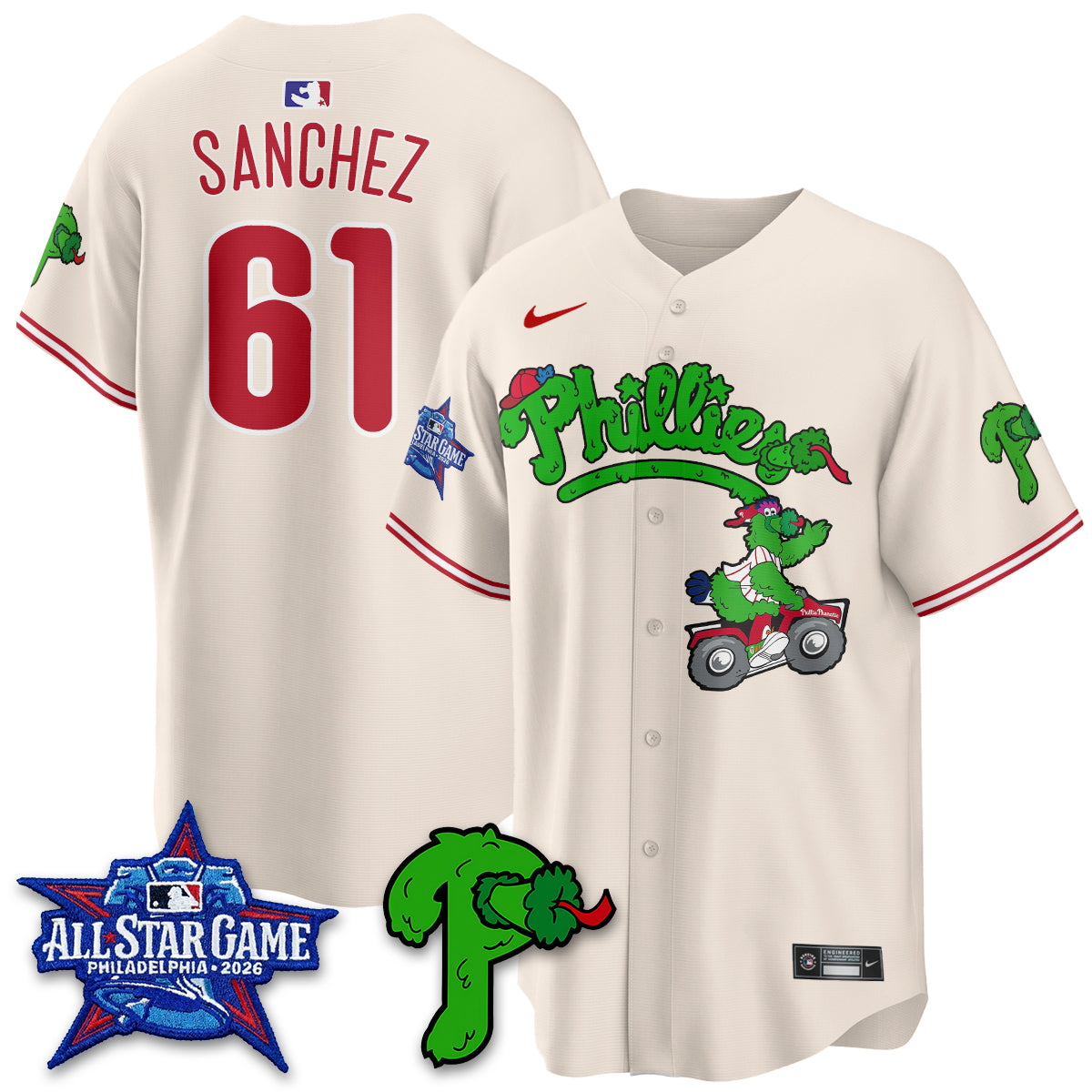 Philadelphia Phillies Phanatic Vapor Limited Jersey V2- Stitched