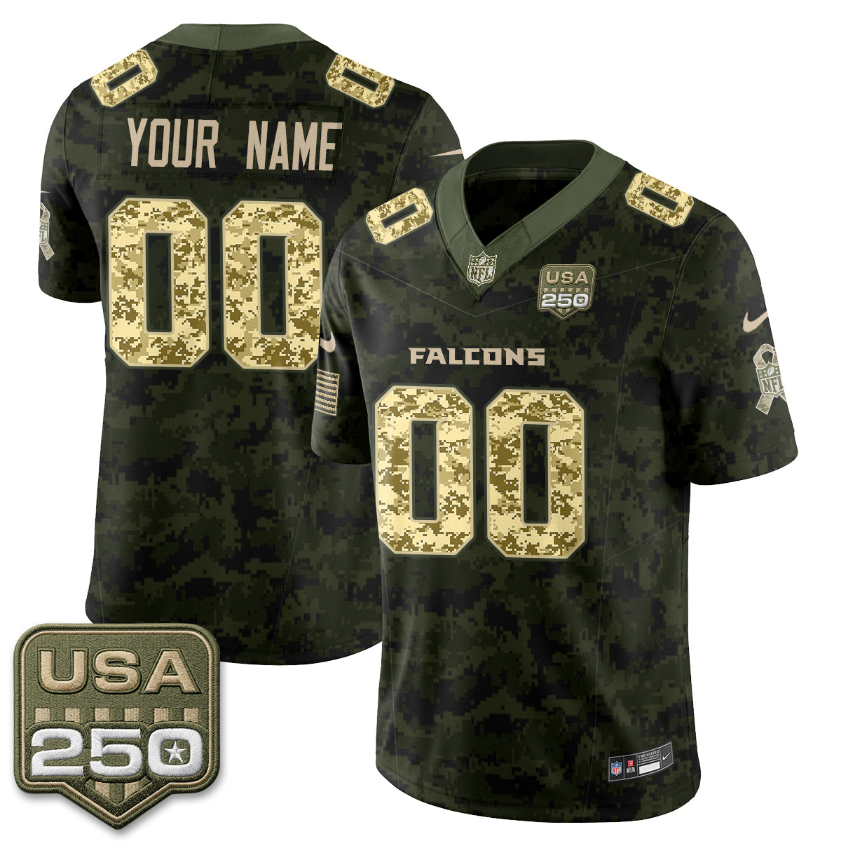 Atlanta Falcons 2026 Salute to Service Vapor Custom Jersey - Stitched