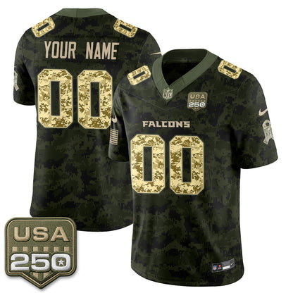 Atlanta Falcons 2026 Salute to Service Vapor Custom Jersey - Stitched
