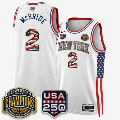 NYK 2026 NBA Eastern Conference Champions x Fourth of July Vapor Jersey - Stitched