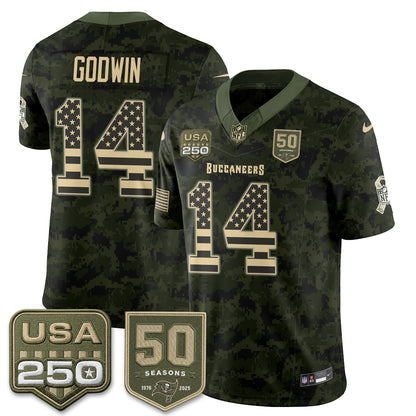 Tampa Bay Buccaneers 2026 Salute to Service Edition Vapor Jersey - Stitched