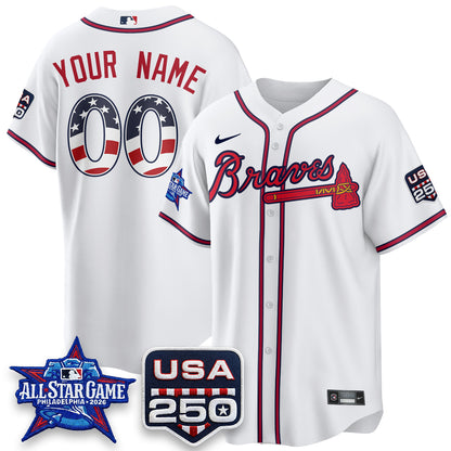 Atlanta Braves 2026 All Star Game Vapor Custom Jersey- Stitched
