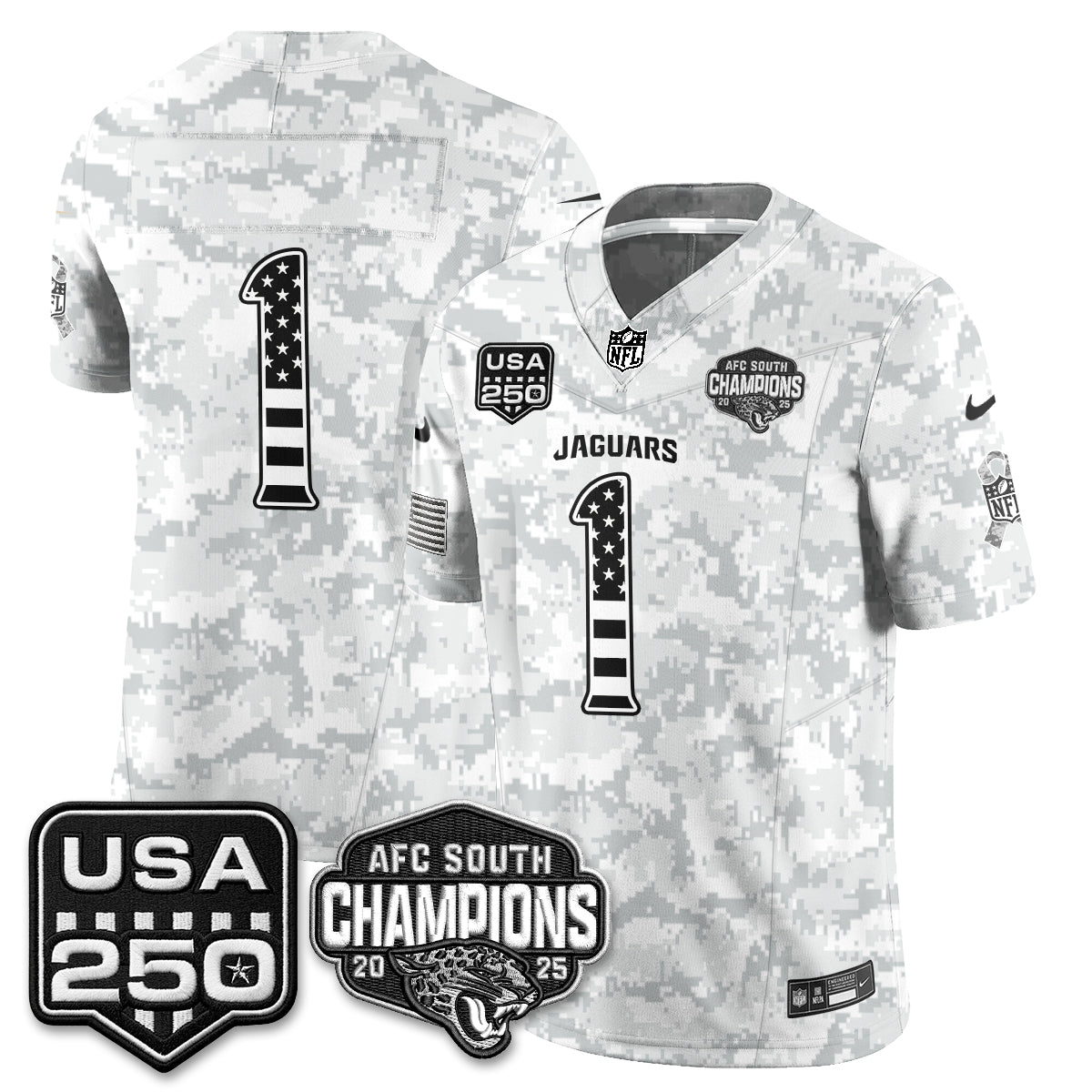 Jacksonville Jaguars 2026 Salute to Service Vapor Jersey - Stitched