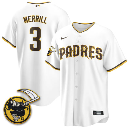 San Diego Padres x Grim Reaper Vapor Jersey - Stitched