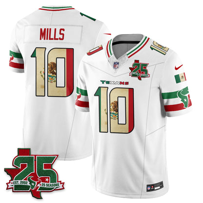 Houston Texans 25 Seasons Mexico Style Vapor Jersey - Stitched