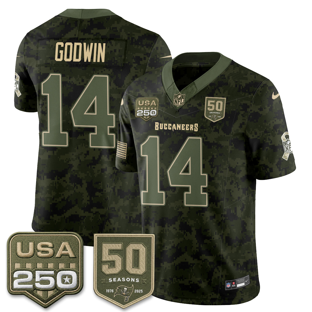 Tampa Bay Buccaneers 2026 Salute to Service Edition Vapor Jersey - Stitched