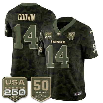 Tampa Bay Buccaneers 2026 Salute to Service Edition Vapor Jersey - Stitched