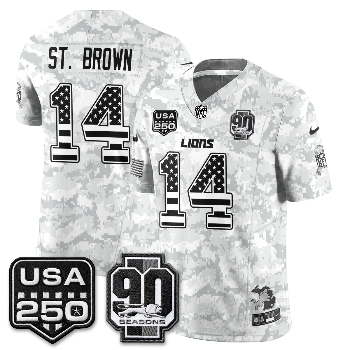 DET 2026 Salute to Service Vapor Jersey - Stitched