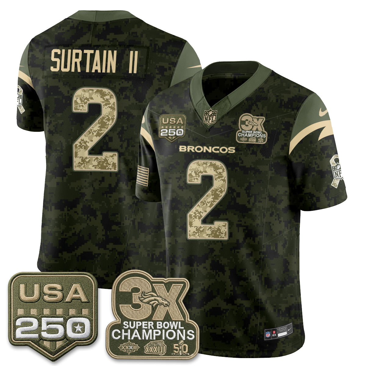 Denver Broncos 2026 Salute to Service Edition Vapor Jersey - Stitched