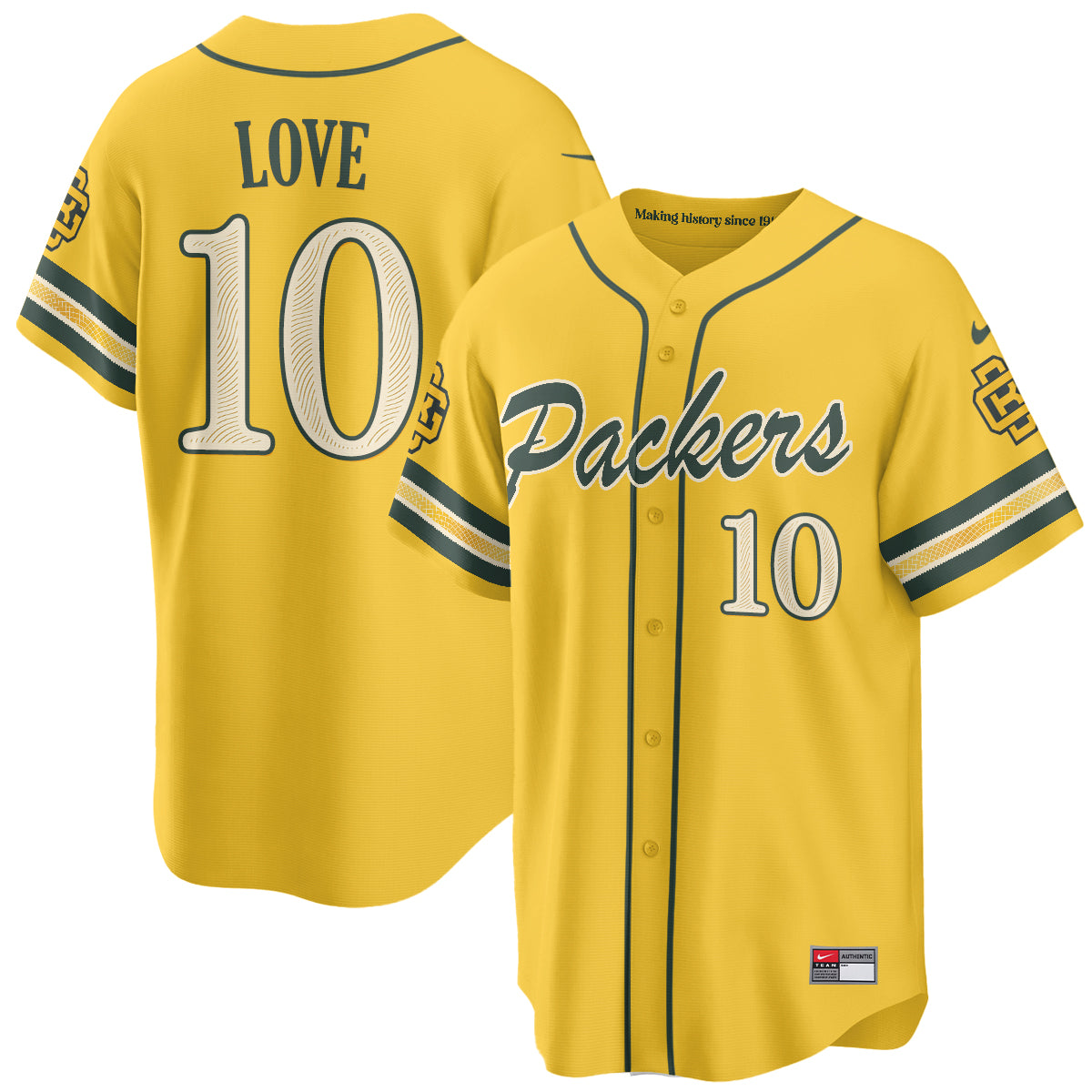 Green Bay Packers 2026 Rivalries Baseball Vapor Jersey - Stitched