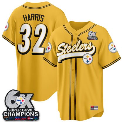 Pittsburgh Steelers 6x SBowl Baseball Vapor Jersey - Stitched