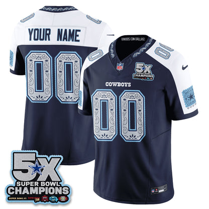 DAL 2026 Hispanic Month Edition Vapor Custom Jersey - Stitched