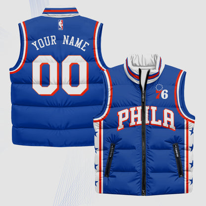 PHI Superteam 24th Season Patch Custom Puffer Vest - Printed