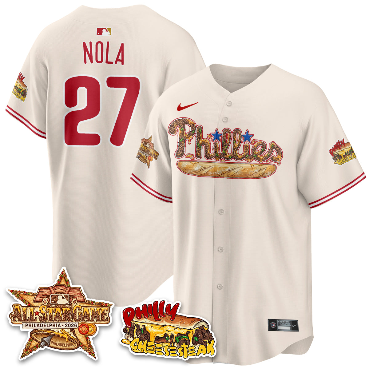 Philadelphia Phillies Cheesesteak Edition Vapor Limited Jersey - Stitched