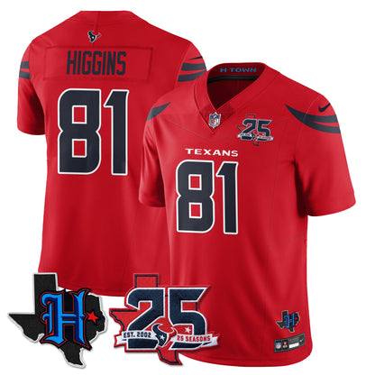 HOU 25th Seasons in 2026 Basic Vapor Limited Jersey - All Stitched
