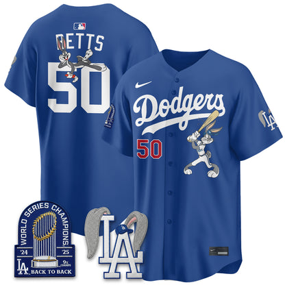 Los Angeles Dodgers Bunny Edition Vapor Jersey - Stitched