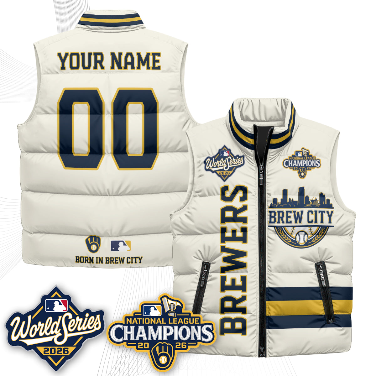 MIL 2026 NL Champions Custom Puffer Vest - Printed