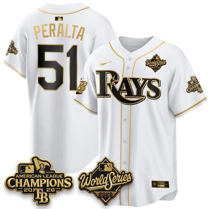 TB 2026 AL Champions Gold Edition Vapor Jersey - Stitched