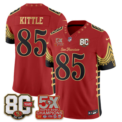 San Francisco 49ers Xmas Nutcracker Edition Vapor Jersey - Stitched