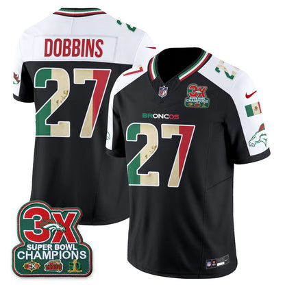 Denver Broncos Mexico Edition Vapor Jersey - Stitched