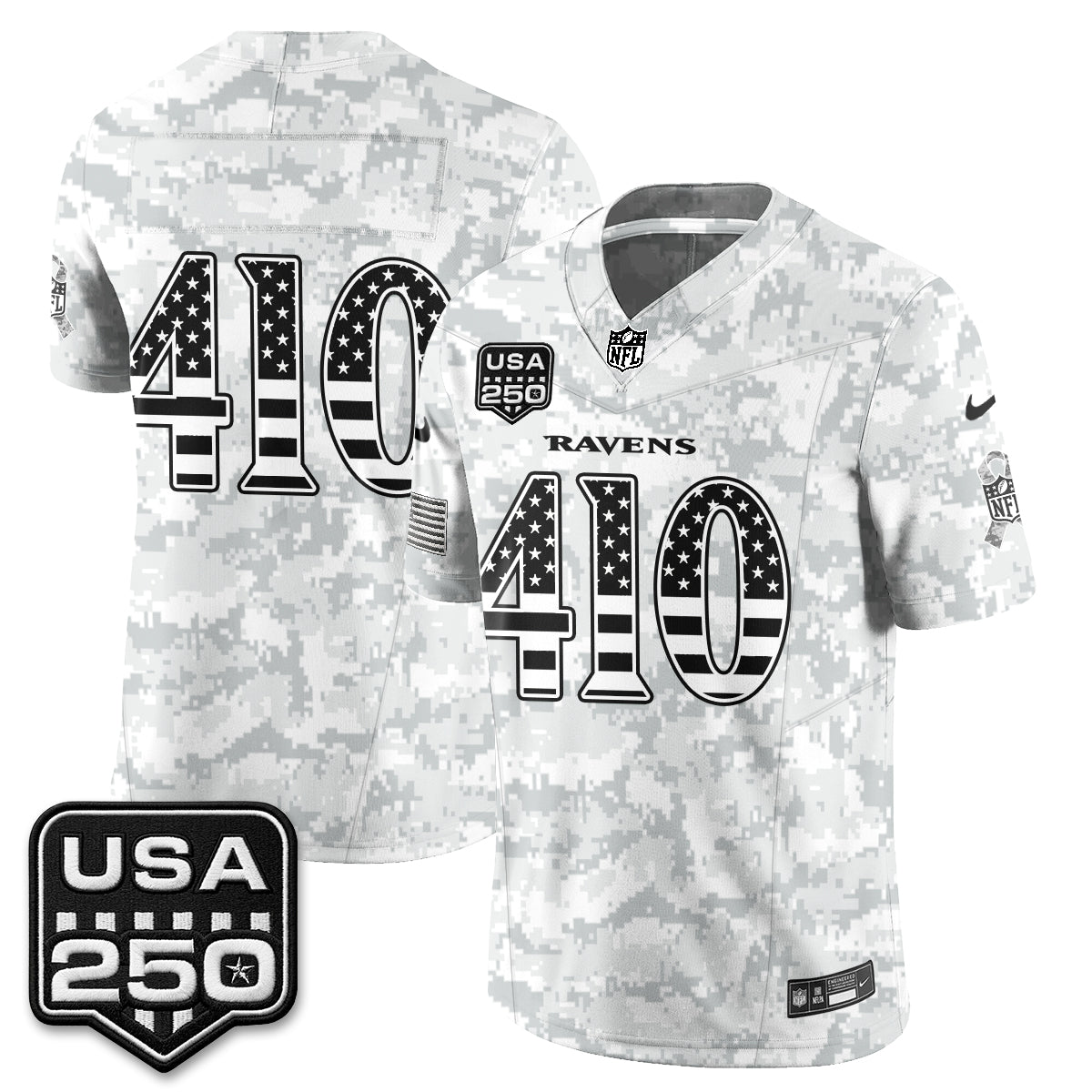 Baltimore Ravens 2026 Salute to Service Vapor Jersey - Stitched