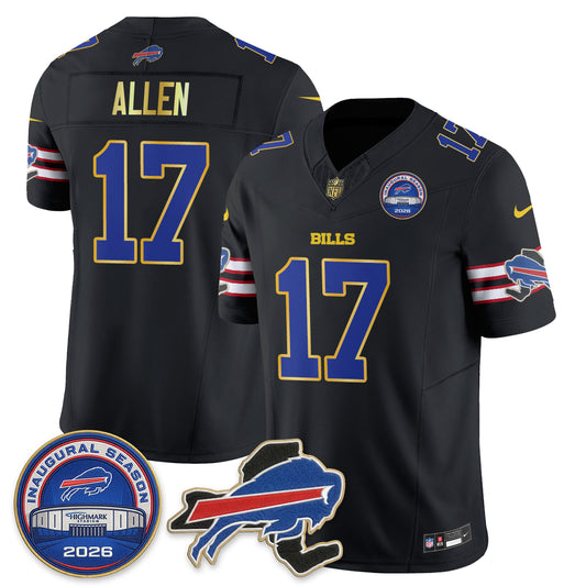 BUF 2026 Gold Trim Edition Vapor Jersey - Stitched