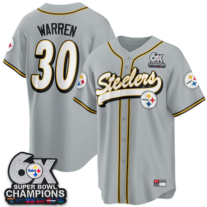 Pittsburgh Steelers 6x SBowl Baseball Vapor Jersey - Stitched