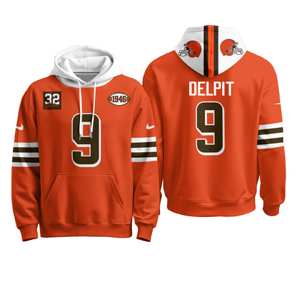Cleveland Browns 1946 Anniversary Patch Hoodie - Stitched