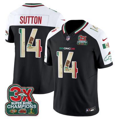 Denver Broncos Mexico Edition Vapor Jersey - Stitched